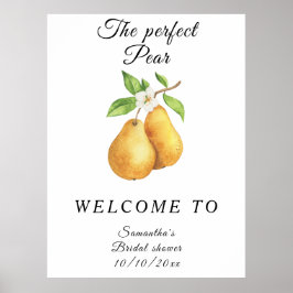 Poster Chá de panela de boas-vindas de Pear Perfeito com