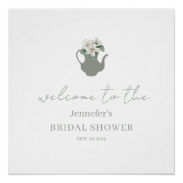 Póster Chá de panela de boas-vindas do Tea Party