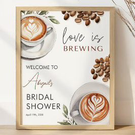 Poster Chá de panela de café - 16x20 bem-vindo