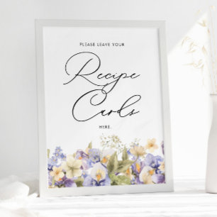 Poster Chá de panela de Cartões de Receita de Chá Bridal