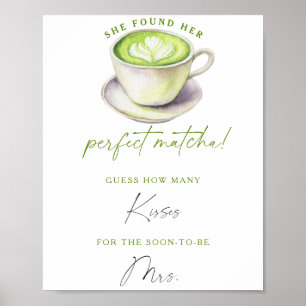 Poster Chá de panela de chá Matcha Quantos beijos