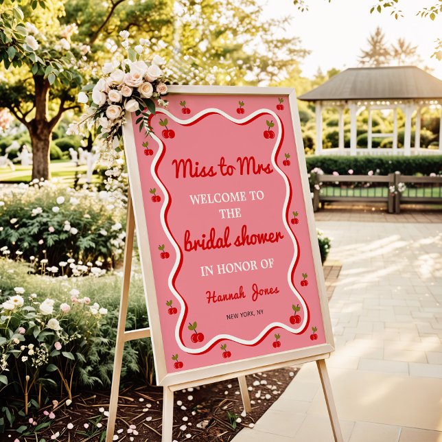 Poster Chá de panela de Cheryl cor-de-rosa retrógrada bem (Criador carregado)