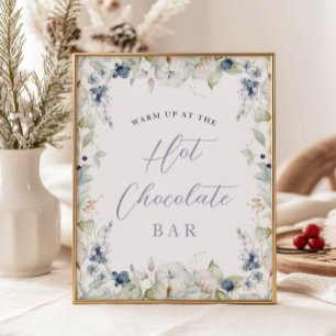 Poster Chá de panela de Chocolate Quente com Moldura Flor