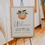 Poster CHÁ DE PANELA de Clementina Laranja de Citrus<br><div class="desc">Este sinal de boas-vindas do chá de panela apresenta uma cor d'água tangerina laranja clementina com flores brancas de cor d'água e uma fonte divertida de script. Este sinal de boas-vindas é perfeito para o seu chá de panela temático ou brunch de citrinos ou pode ser usado para qualquer outro...</div>