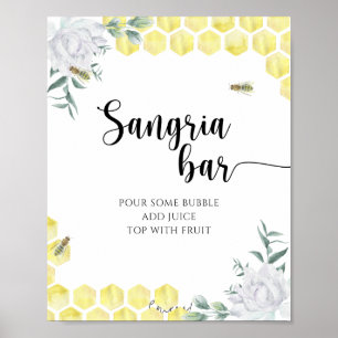 Poster Chá de panela de favo de mel - Cartaz do bar de sa