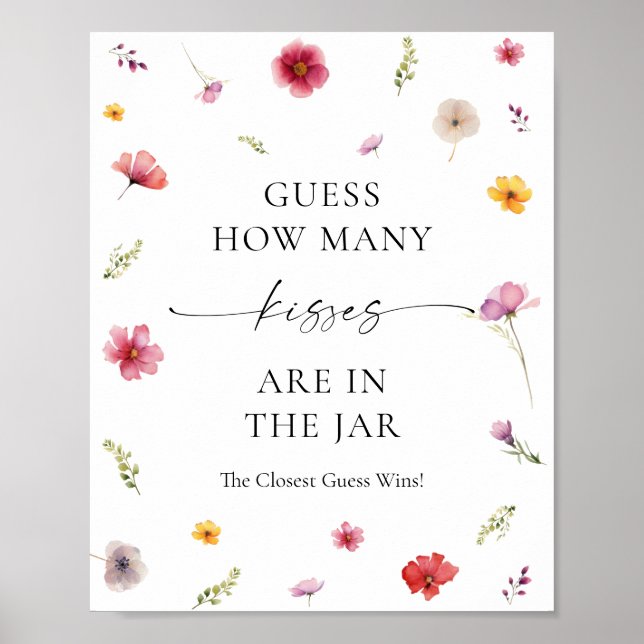 Poster Chá de panela De Flor Selvagem Adivinha Quantos Be (Frente)