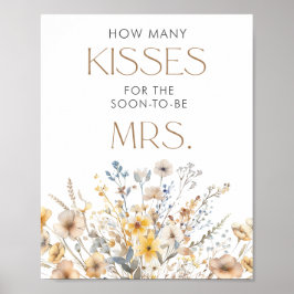 Poster Chá de panela De Flor Selvagem Quantos Beijos