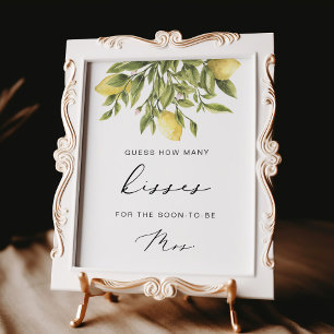 Poster Chá de panela de limão adivinha o sinal de beijos