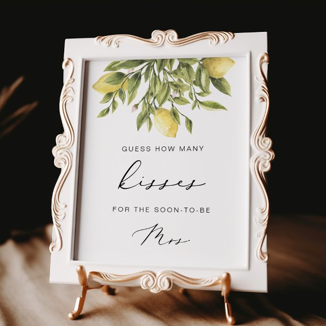 Poster Chá de panela de limão adivinha o sinal de beijos (Criador carregado)