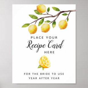 Poster Chá de panela de limão Sair do Cartão de Receita A