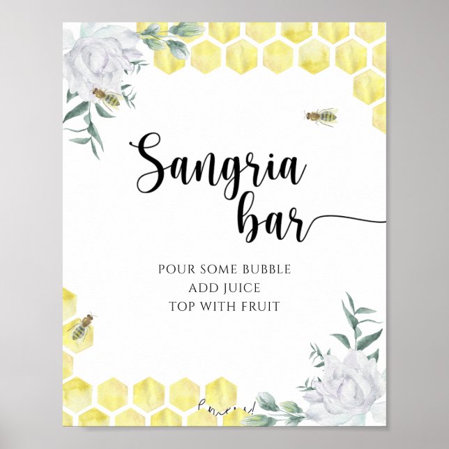 Poster Chá de panela de mel - bar de Sangria (Frente)