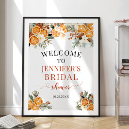 Poster Chá de panela de Natal das laranjas de inverno