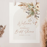 Poster Chá de panela de orçamento pampas de erva elegante<br><div class="desc">Chá de panela do  do orçamento pampas capim e eucalipto moderno boho elegante na moda terracotta decor design. Ferrugem aterracotta contemporânea,  verde-sábio e rodovia bege natural.</div>