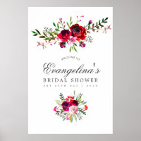 Chá de panela de outono Watercolor Floral Bem-vind