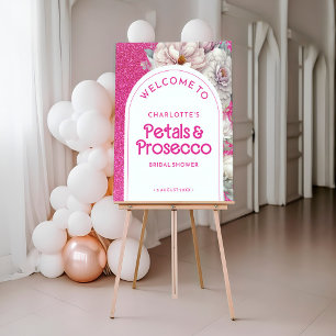 Poster Chá de panela de Petals & Prosecco Floral Arch