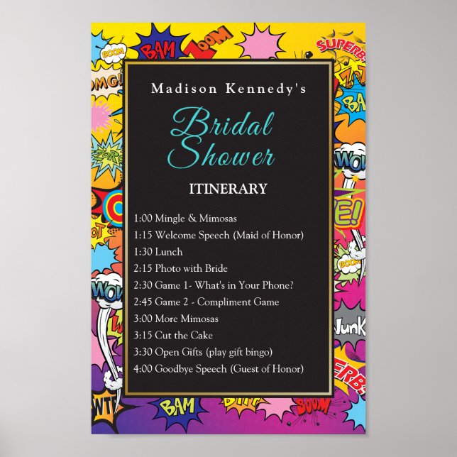 Poster Chá de panela de Pop-Arte do  🎉 Bolhas de Voz (Frente)