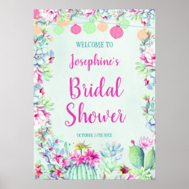 Póster Chá de panela de Sucultivos Cactus Lantern Fiesta