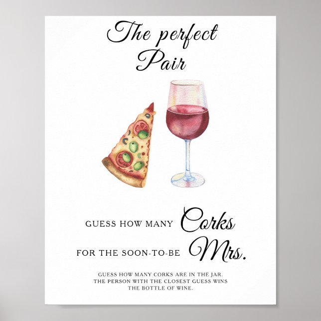 Poster Chá de panela De Vinho De Cores Aquáticas Quantas  (Frente)