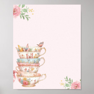 Poster Chá de panela do Tea Party Derramar o chá Conselho