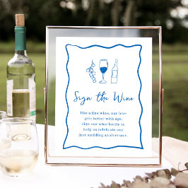 Poster Chá de panela Dolce Vita - Sinal de "Sign the Wine