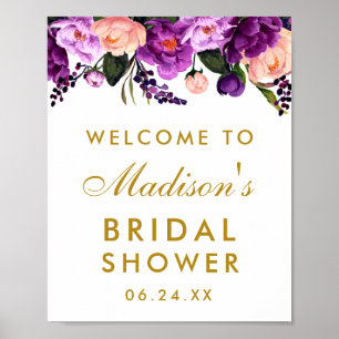 Poster Chá de panela Dourado Floral Puro Ultra Violeta