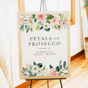 Poster Chá de panela Elegante Blush e Prosecco