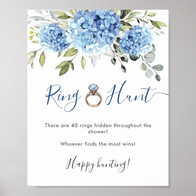 Poster Chá de panela Elegante de Hydrangea Eucalyptus (Frente)