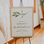 Poster CHÁ DE PANELA Elegante Elegante da ISABELLA<br><div class="desc">Este sinal de boas-vindas do chá de panela apresenta uma elegante folha verde de aquarela e um design mínimo moderno. Esta poster de boas-vindas é a adição perfeita ao seu jardim ou evento clássico de chá de panela.</div>