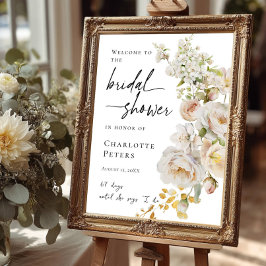 Poster Chá de panela Elegante floral bem-vindo