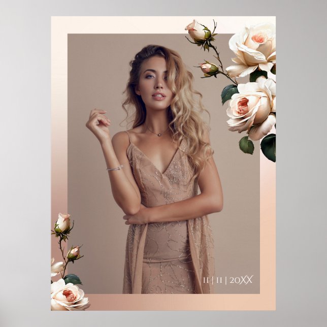 Poster Chá de panela Elegante para Rosa de chá (Frente)