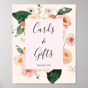 Poster Chá de panela Floral Cor-de-Rosa Rosa Moderno