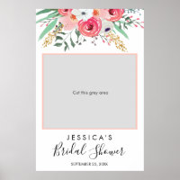 Chá de panela Foto Prop Frame Floral Casamento