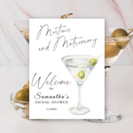 Poster Chá de panela Martini Bem-vindo