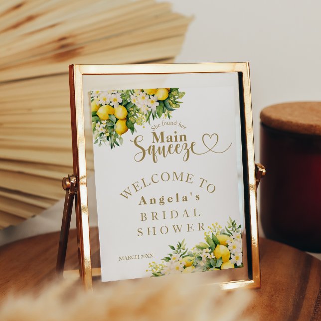 Poster Chá de panela Moderno de Verão Lemon Elegant (Criador carregado)