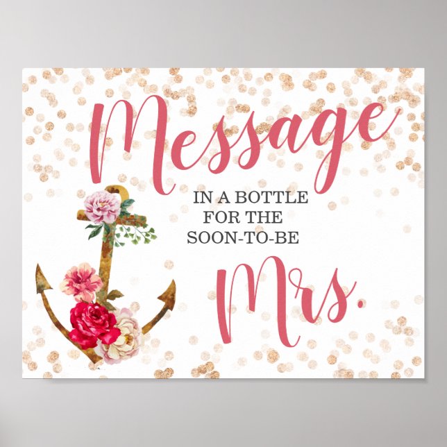 Poster Chá de panela náutico | Chá de Âncora|DECOR (Frente)