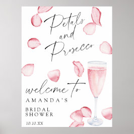 Poster chá de panela prosecco de boas-vindas