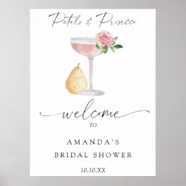 Poster chá de panela prosecco de boas-vindas