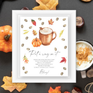 Poster Chá de panela Pumpkin de café Ponha um anel no jog