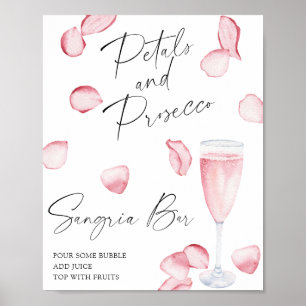Poster chá de panela rosa prosecco - bar de sangria