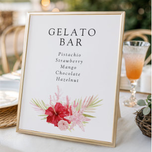 Poster Chá de panela rosa Tropical Sea Shell baixável