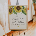 Poster CHÁ DE PANELA Russo de Girassol da EMMA<br><div class="desc">Este sinal de boas-vindas do chá de panela apresenta girassóis de cor aquática russa e uma fonte de script limpa. Este sinal de boas-vindas é perfeito para o celeiro do seu país ou para o evento de noiva.</div>