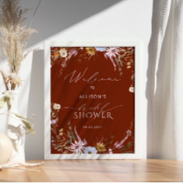 Poster Chá de panela Terracotta Bem-vindo