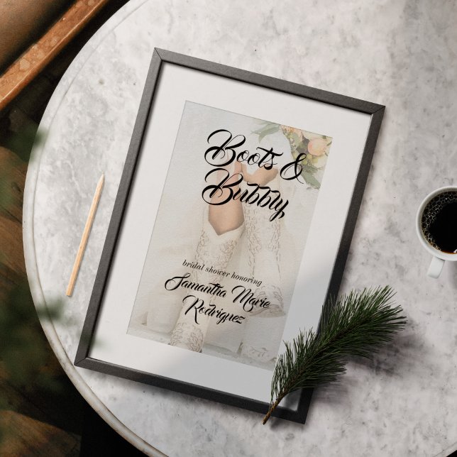 Poster Chá de Panela Texas Bride in Rhinestone Boots (Criador carregado)