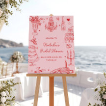 Chá de panela Whimsical Desenhado pela Mão Vermelh