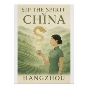 Póster Chá e Tranquilidade China