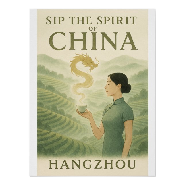 Póster Chá e Tranquilidade China (Frente)
