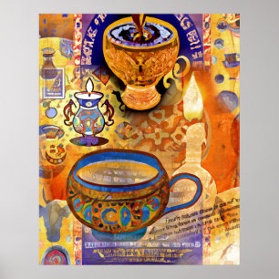 Poster Chá e Velas de Leite