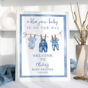 Poster Chá Jean Baby Denim Baby Boy Welcome