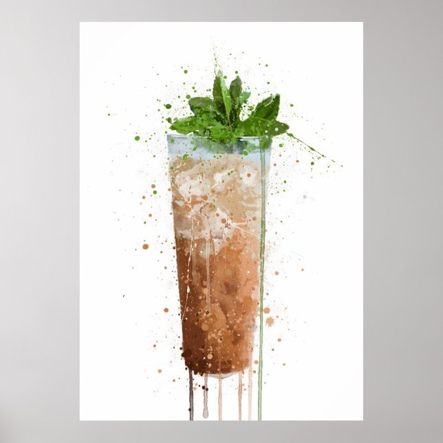 Poster Chá Latte Gelado (Frente)