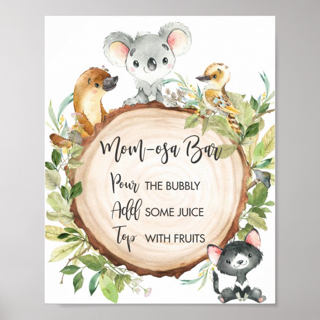 Poster Chá-verde-australiano Mãe-Osa Bar (Frente)